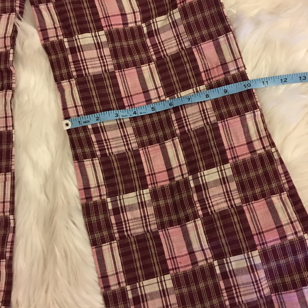 NEW | Girls | plaid pants | burgundy & pink - Picture 6 of 8